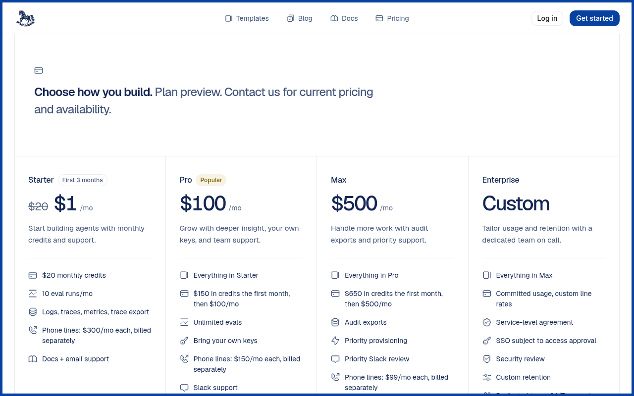 Captured during the scan: The pricing page has no way to buy, only emails to a personal address