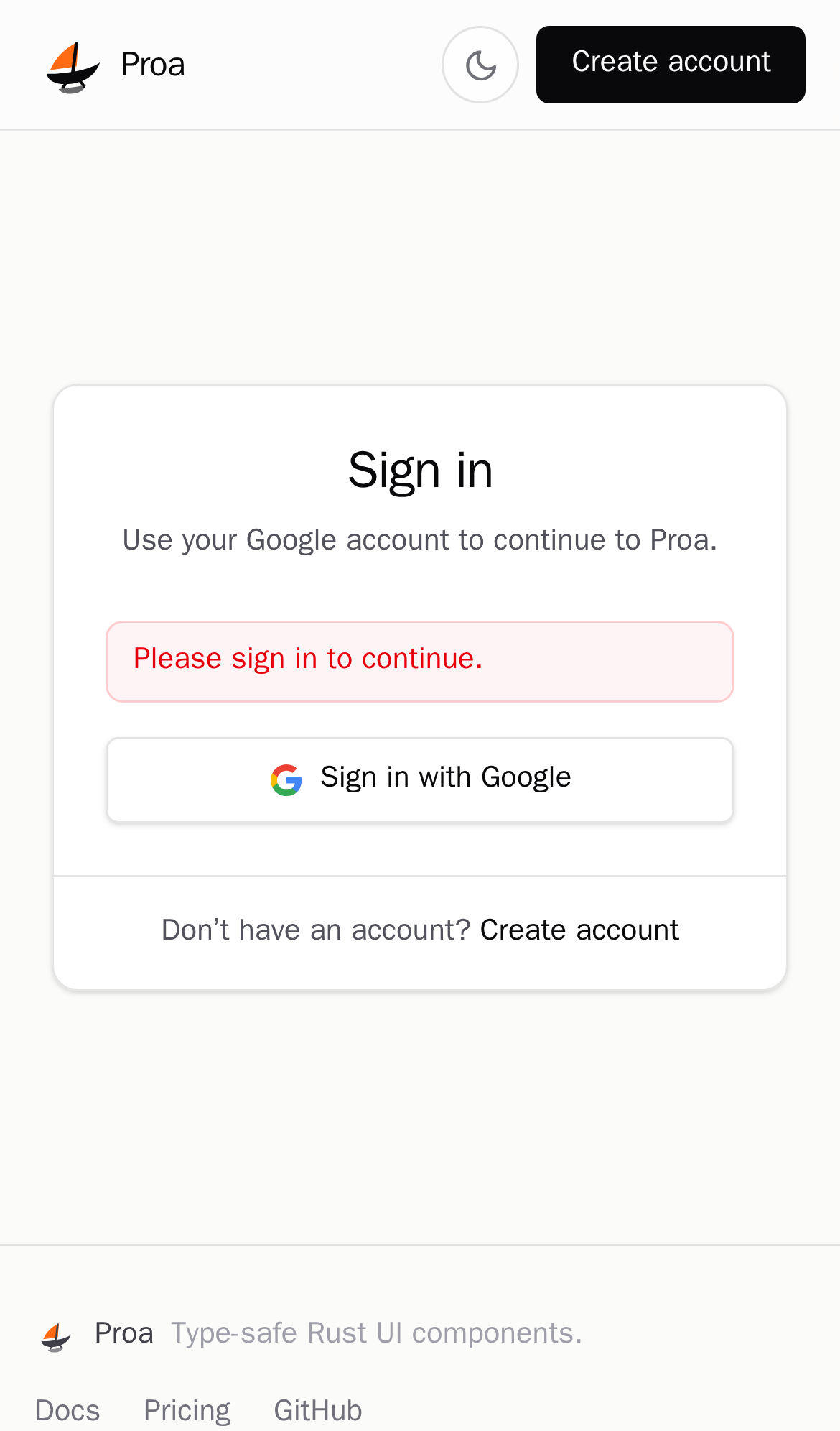 Captured during the scan: The sign-in page's Pricing link opens a 404 page