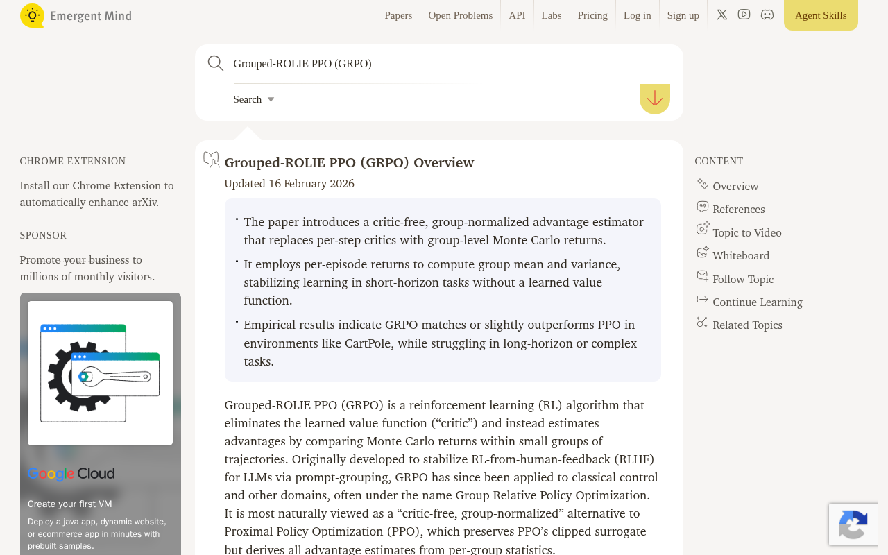 Captured during the scan: The topic-page "Papers" link opens the AI Product Lab home