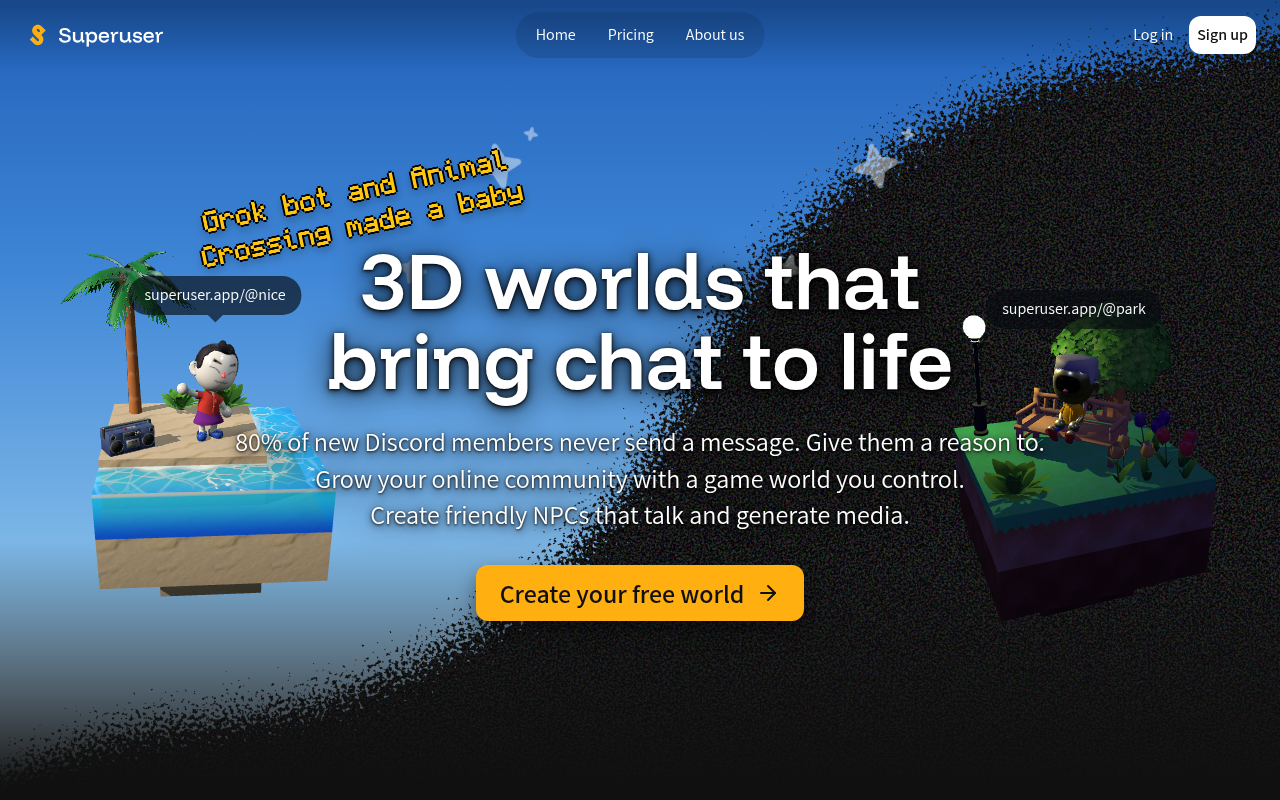 Captured during the scan: The example worlds named on the home page show "not found"