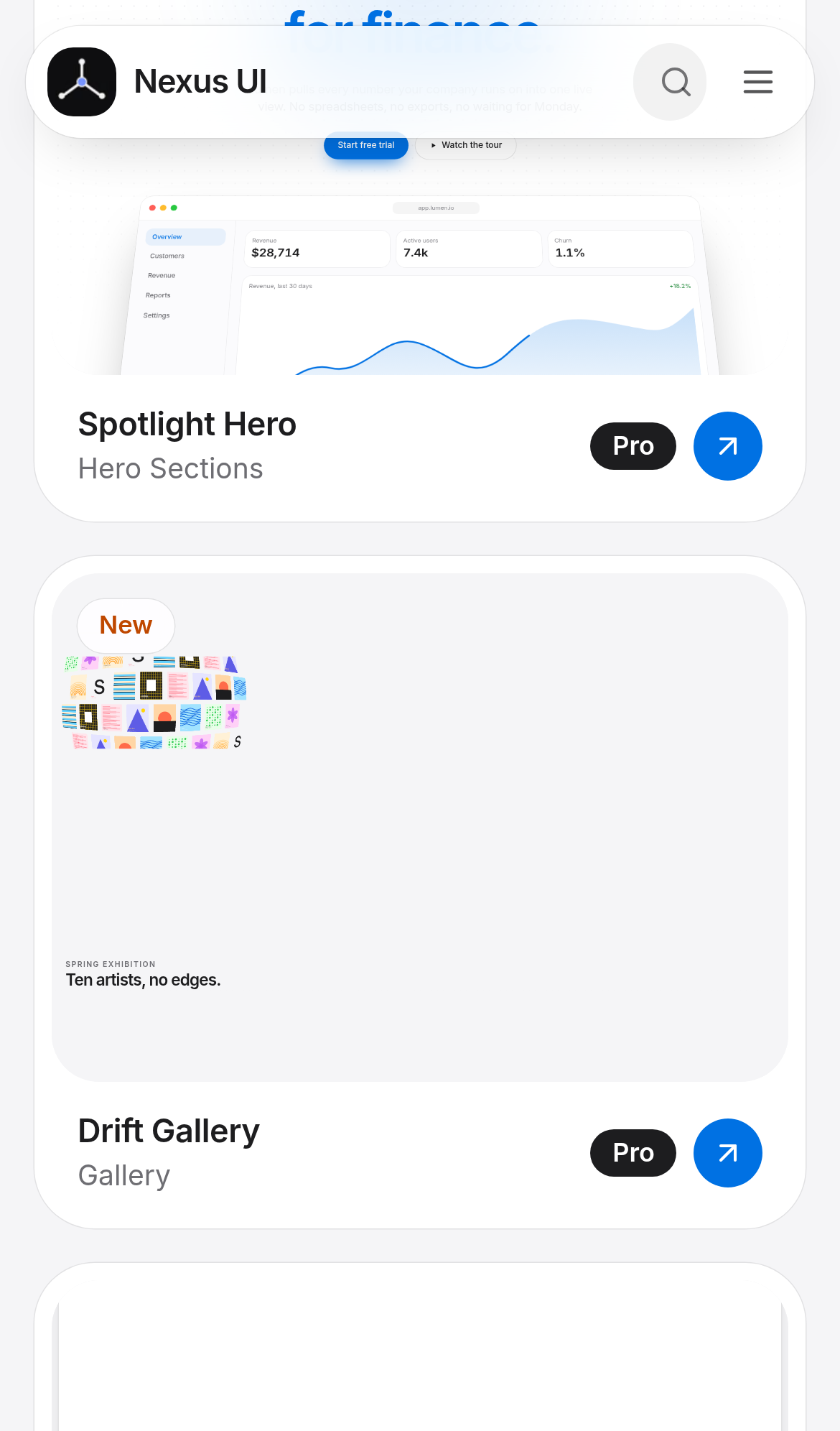Captured during the scan: The Drift Gallery preview is mostly blank on phones