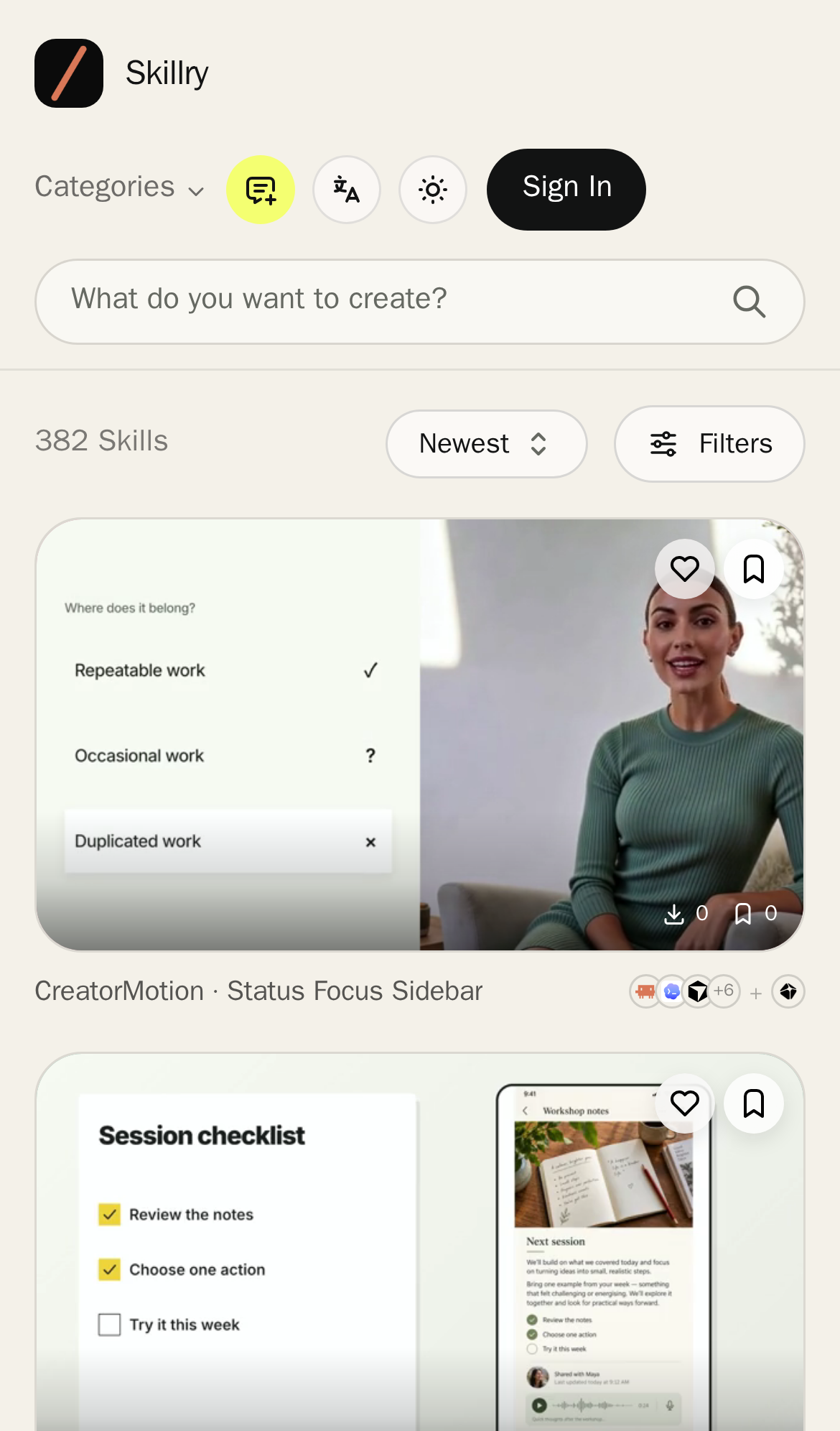 Captured during the scan: The skills listing paints its main content in 6.3s on mobile
