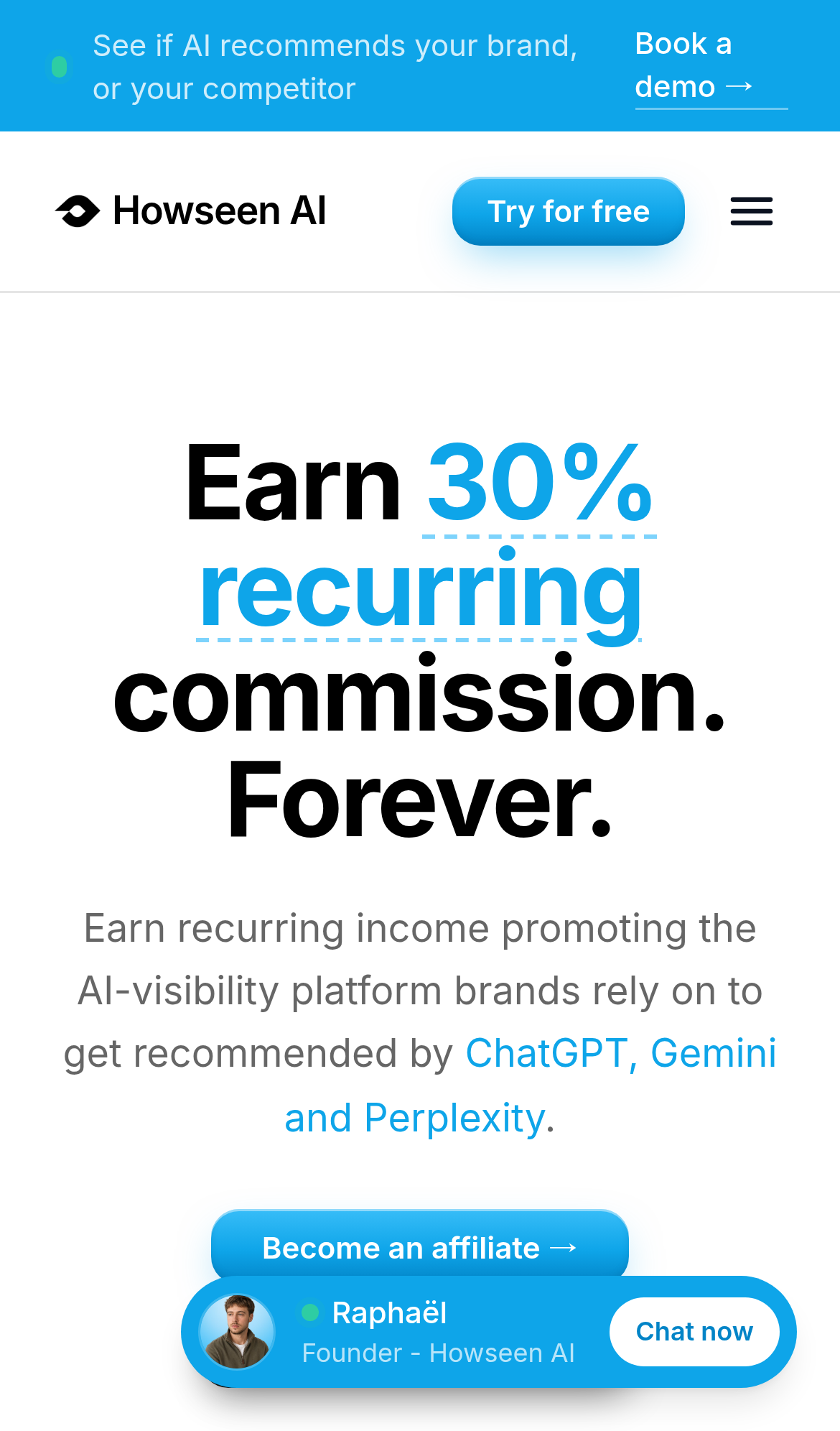 Captured during the scan: The chat widget covers the earnings call to action
